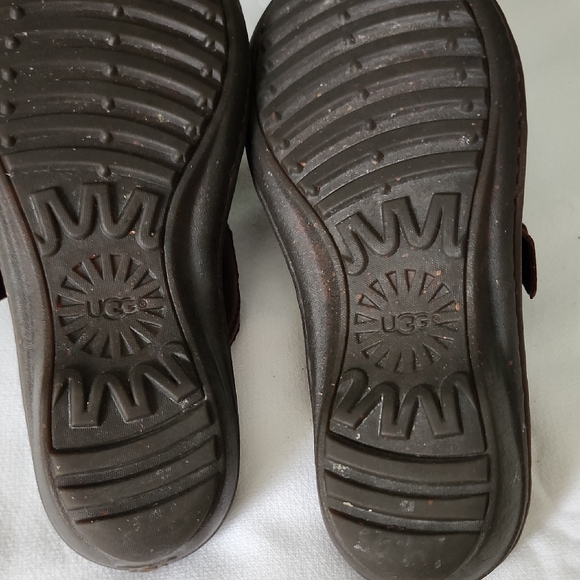 UGG Women's Brown Leather Slip-On - Picture 11 of 13